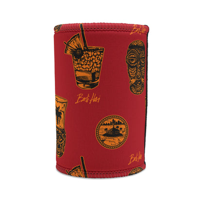 Tiki Stubby Cooler — Retro Tropical Drink Can Koozie