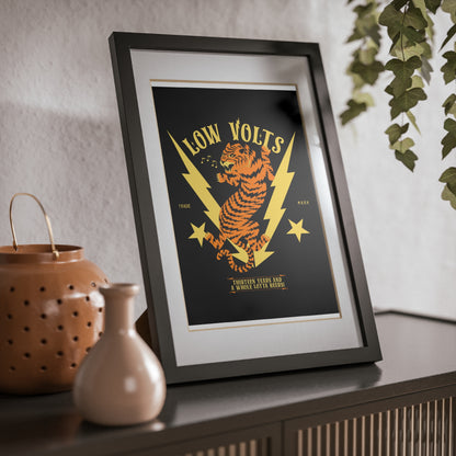 Low Volts - Electro Tiger Framed Print