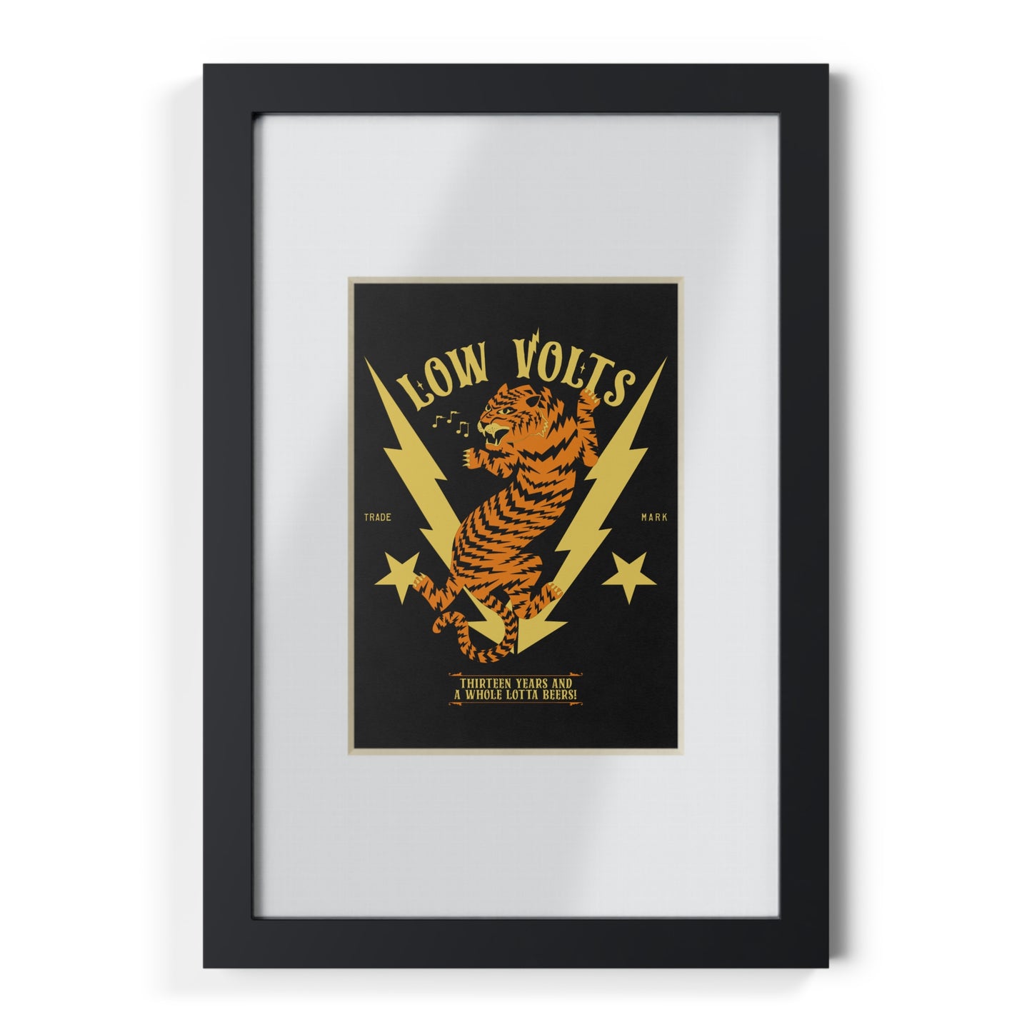 Low Volts - Electro Tiger Framed Print
