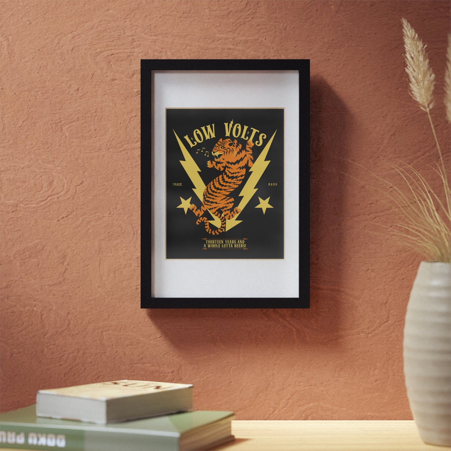 Low Volts - Electro Tiger Framed Print