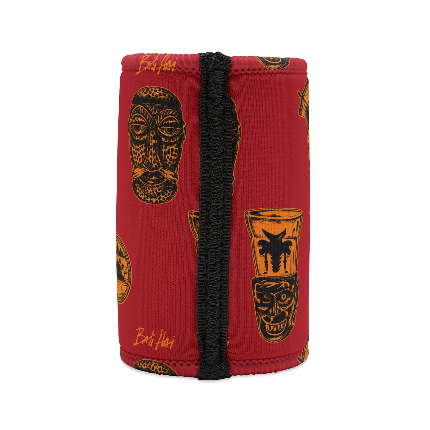 Tiki Stubby Cooler — Retro Tropical Drink Can Koozie