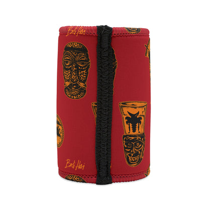 Tiki Stubby Cooler — Retro Tropical Drink Can Koozie