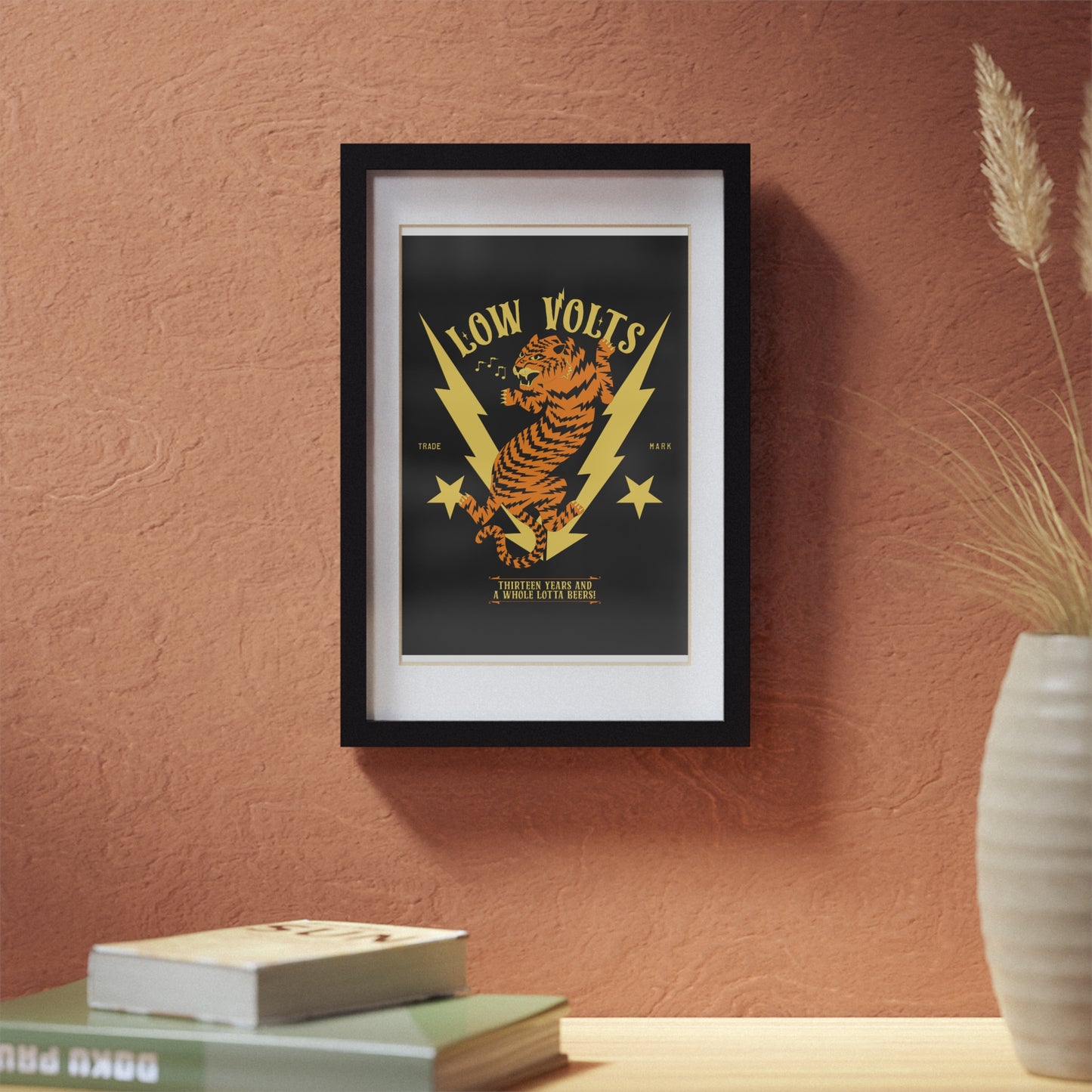 Low Volts - Electro Tiger Framed Print