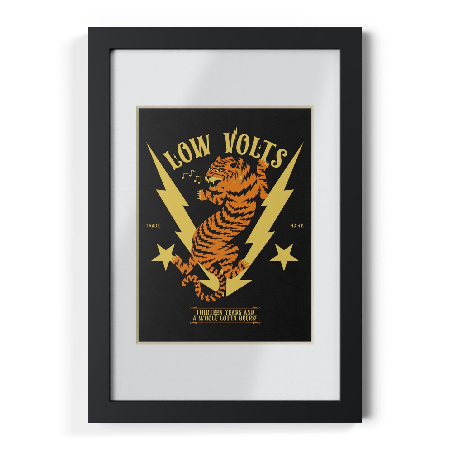 Low Volts - Electro Tiger Framed Print