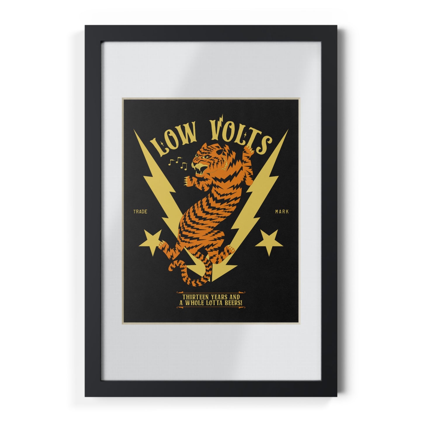 Low Volts - Electro Tiger Framed Print