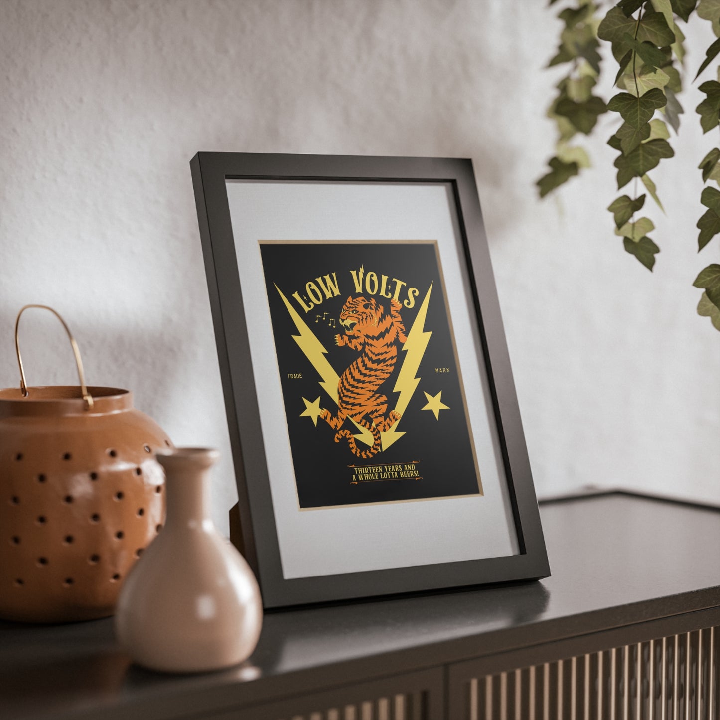 Low Volts - Electro Tiger Framed Print