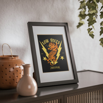 Low Volts - Electro Tiger Framed Print