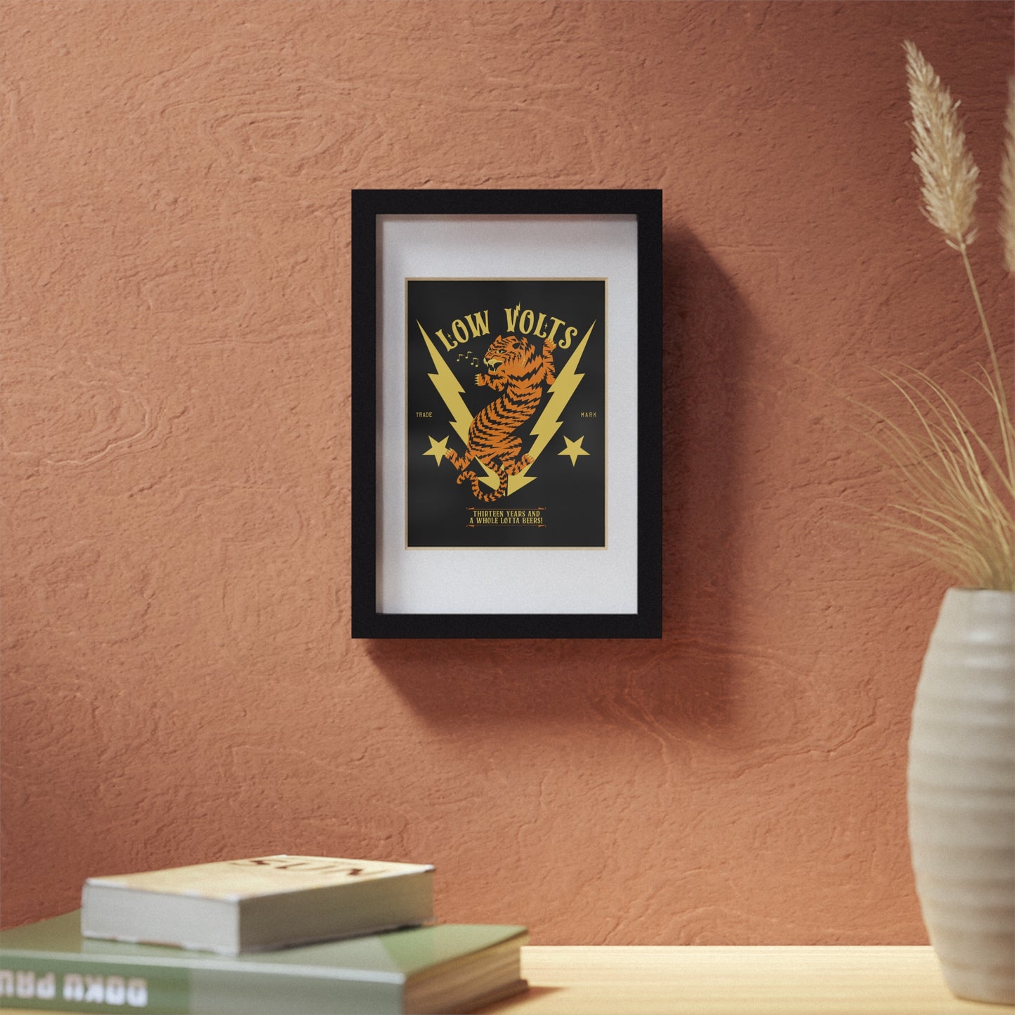 Low Volts - Electro Tiger Framed Print