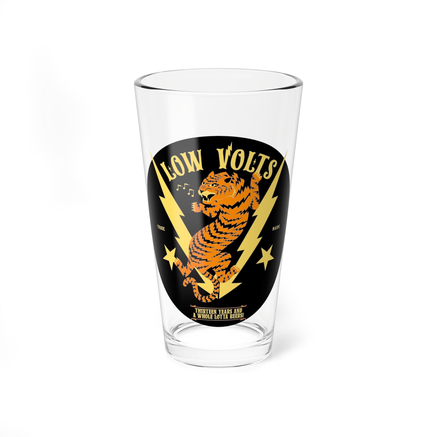 Low Volts - Electro Tiger Pint Glass