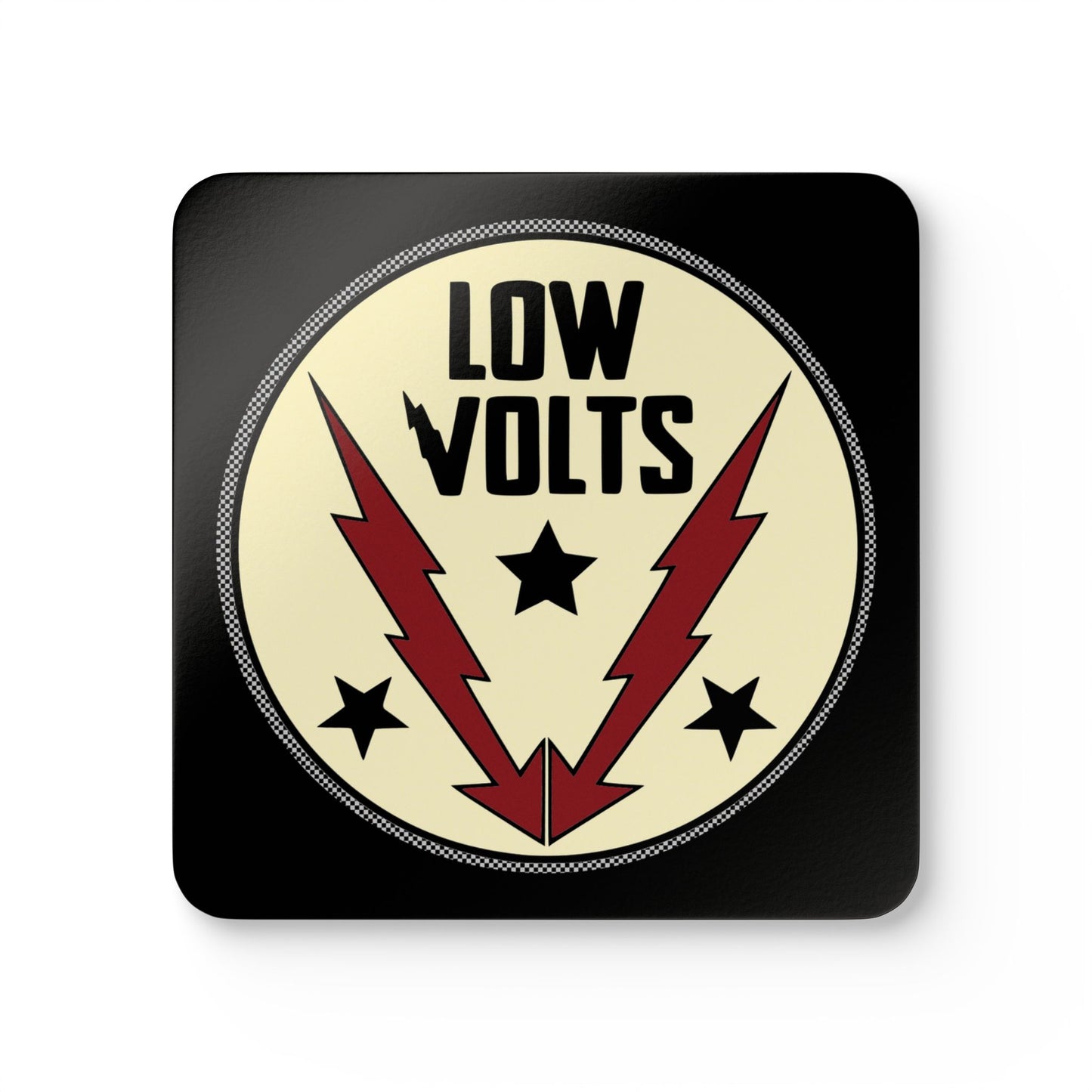 Low Volts - Circle Badge Coasters