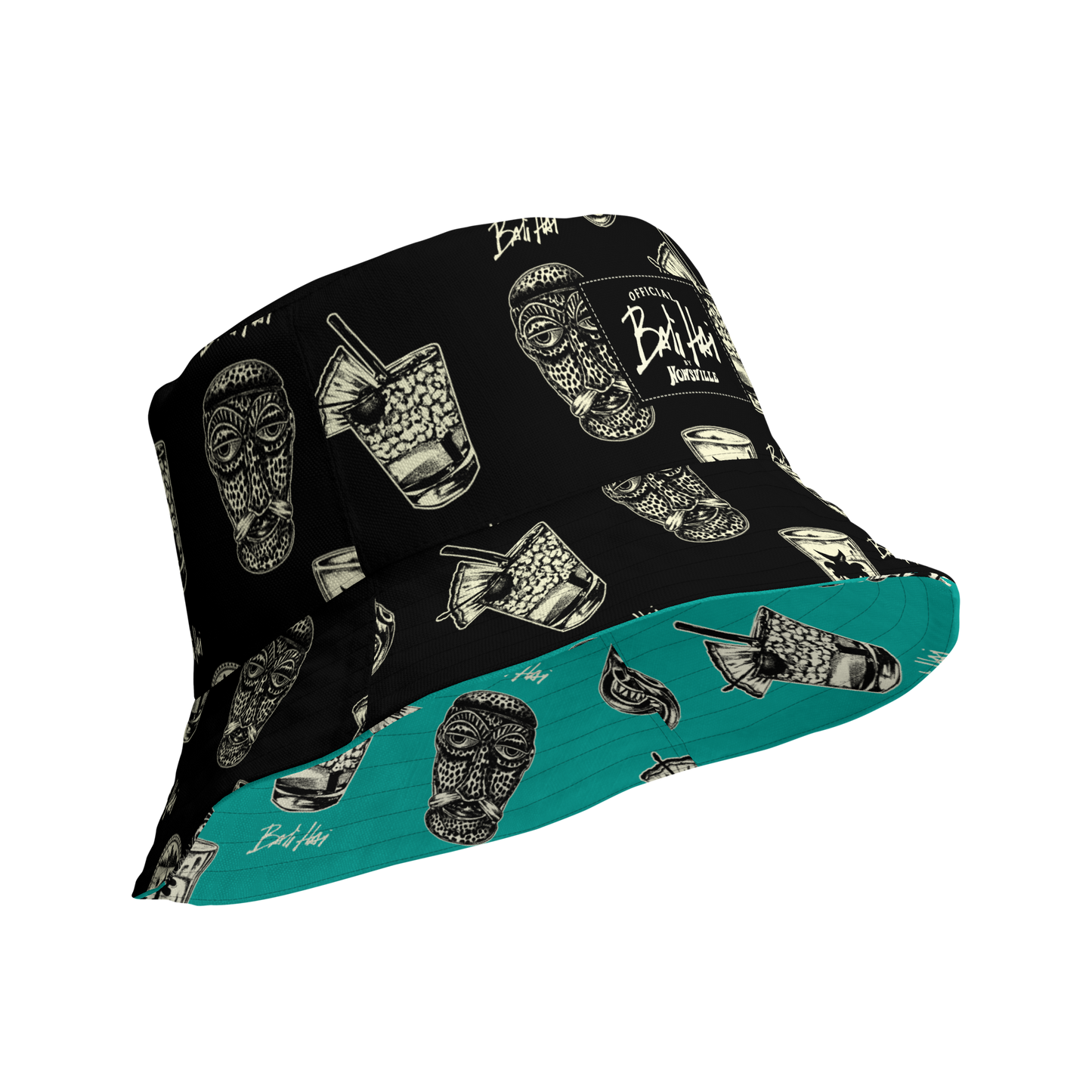 BALI HAI - reversible hat - turq. / black